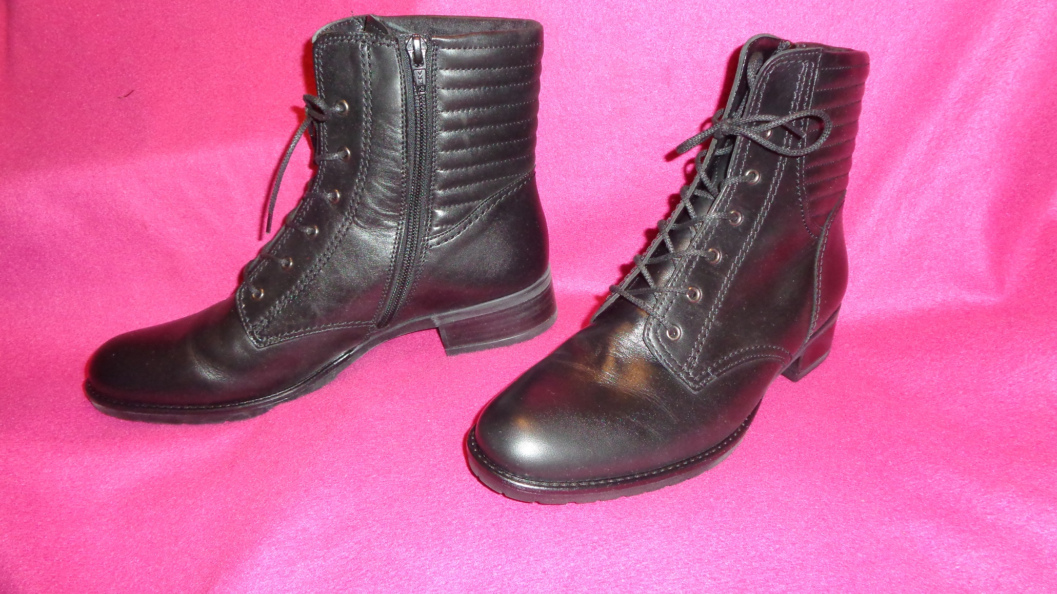 Bild Nummer 2 von Schnürschuh - Stiefel schwarz Leder - Gabor